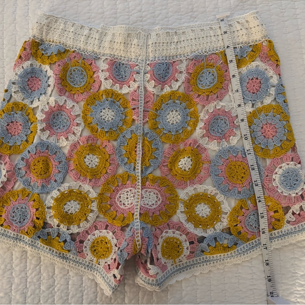 Sunday in Brooklyn High Waist Pink and Yellow Floral Shorts Anthropologie
